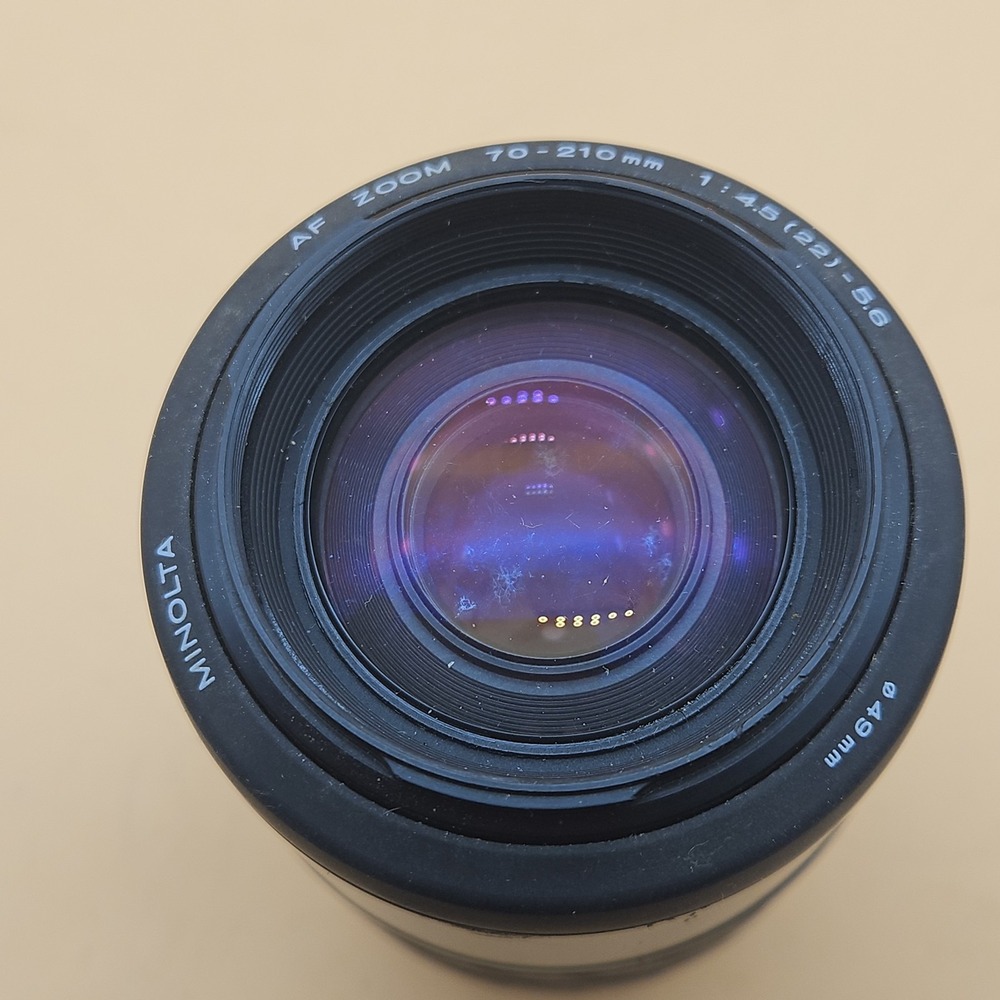 Minolta Camera Lens 70-210mm 1:4.5 AF Zoom Lens Caps - Picture 4 of 7